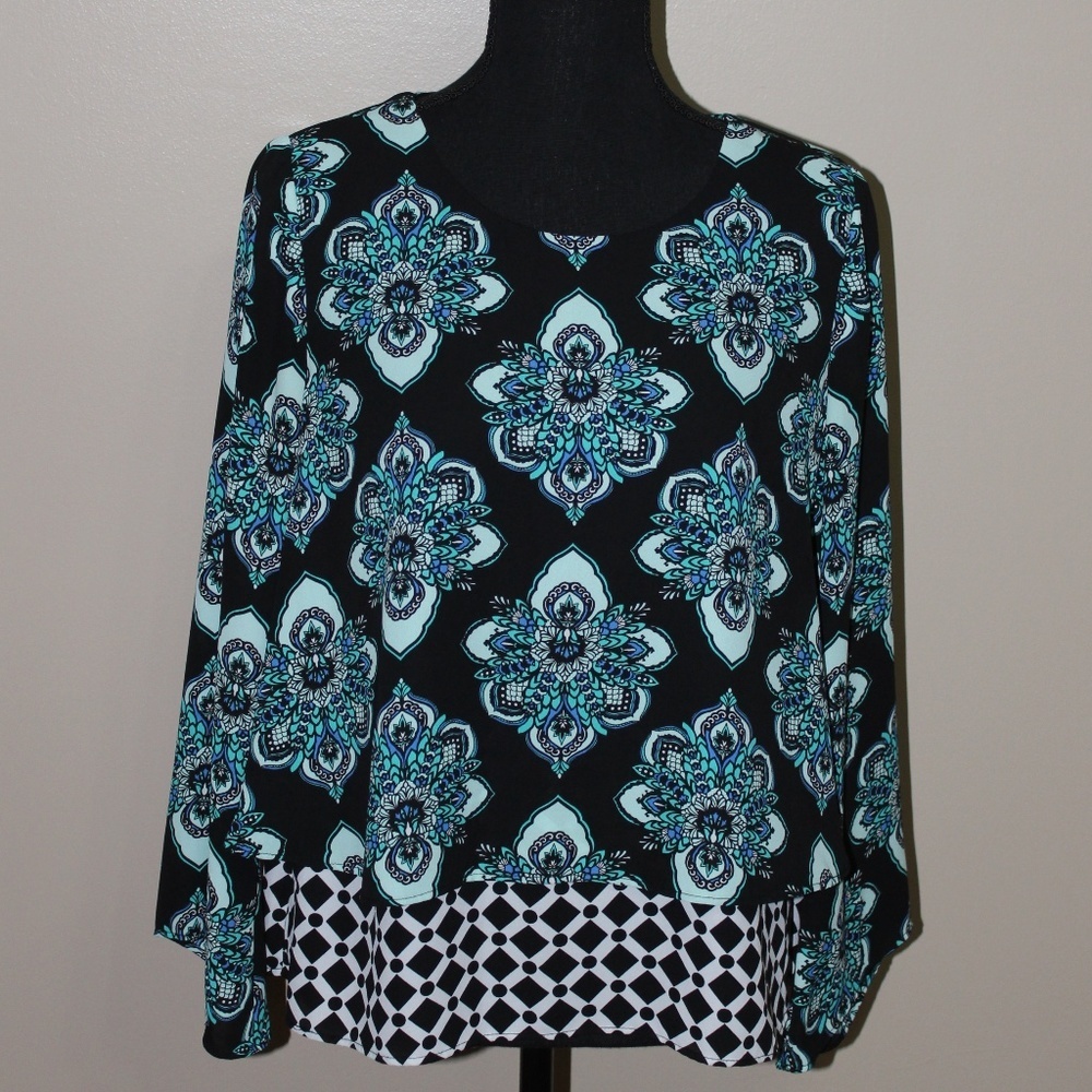 Kaari Blue Multi-Color Blouse